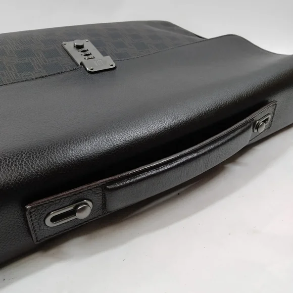 DUNHILL Business Bag Brown Canvas Leather Laptop Case Briefcase - Picture 4 of 9